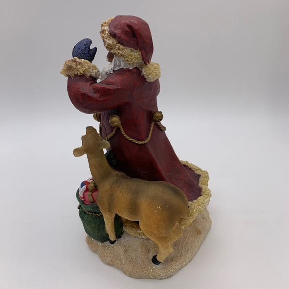 YOUNGS INCORPORATED Christmas Santa With Reindeer & Toys Statue Figurine 8.5” - Picture 8 of 12